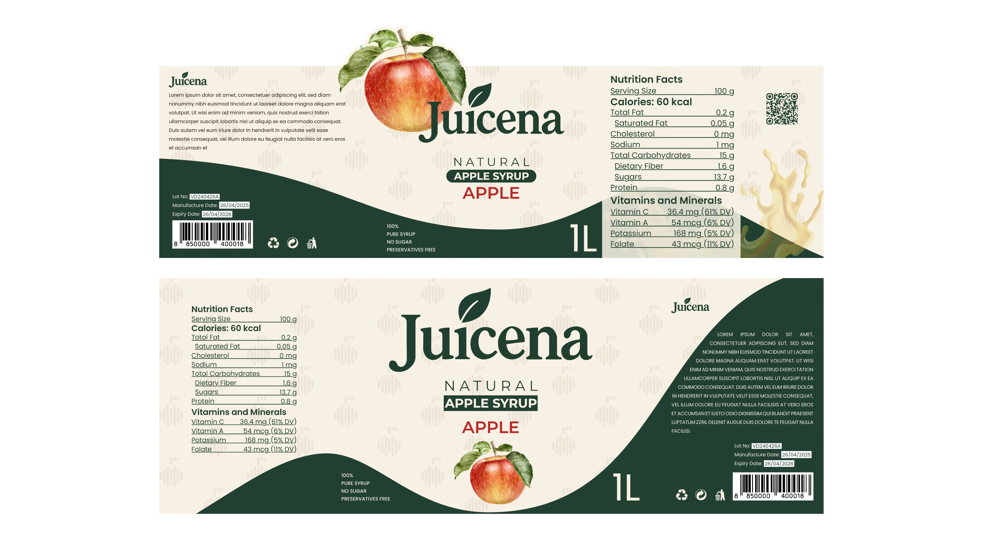 Juicena Label Design — packaging design, view 3