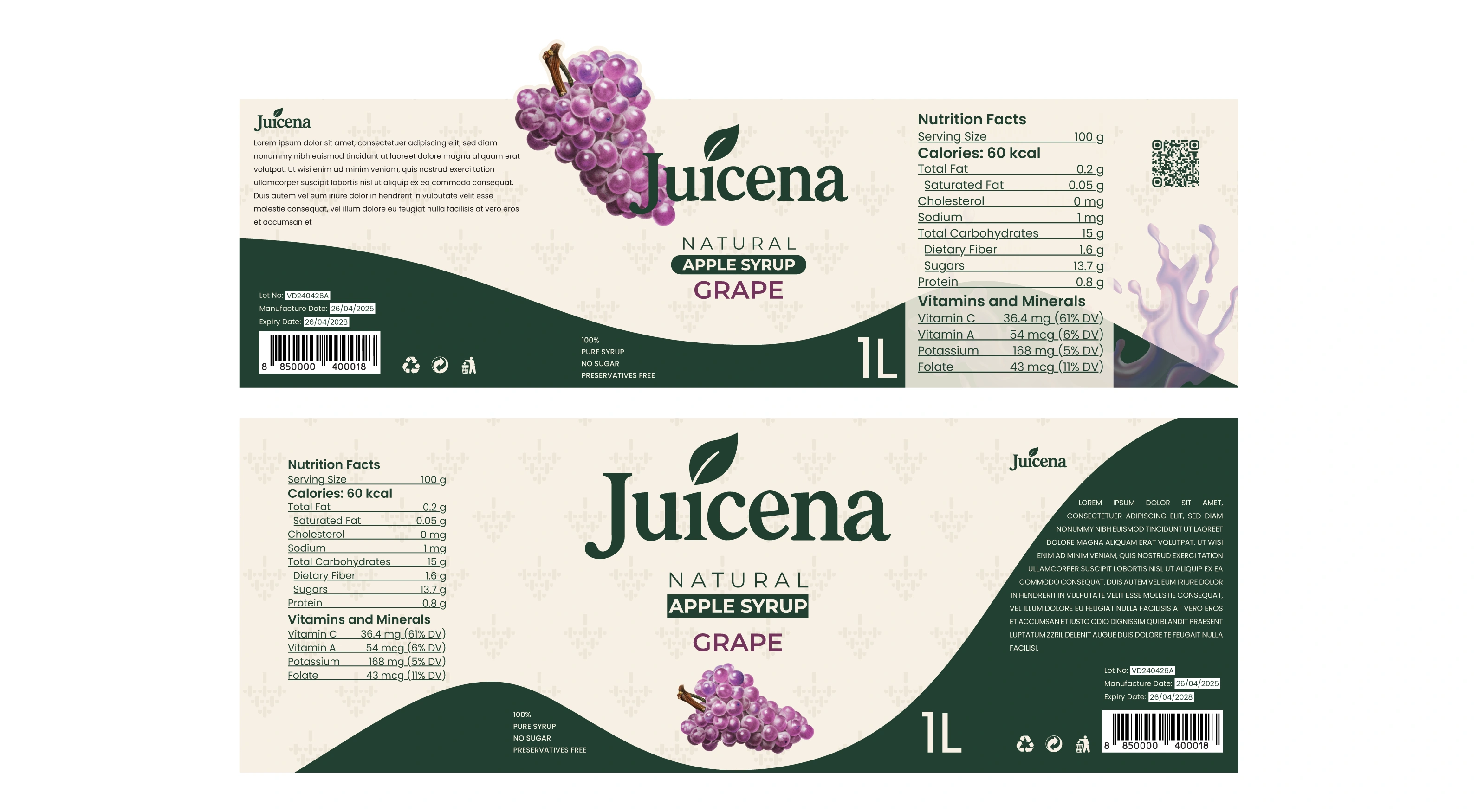 Juicena Label Design — packaging design, view 4