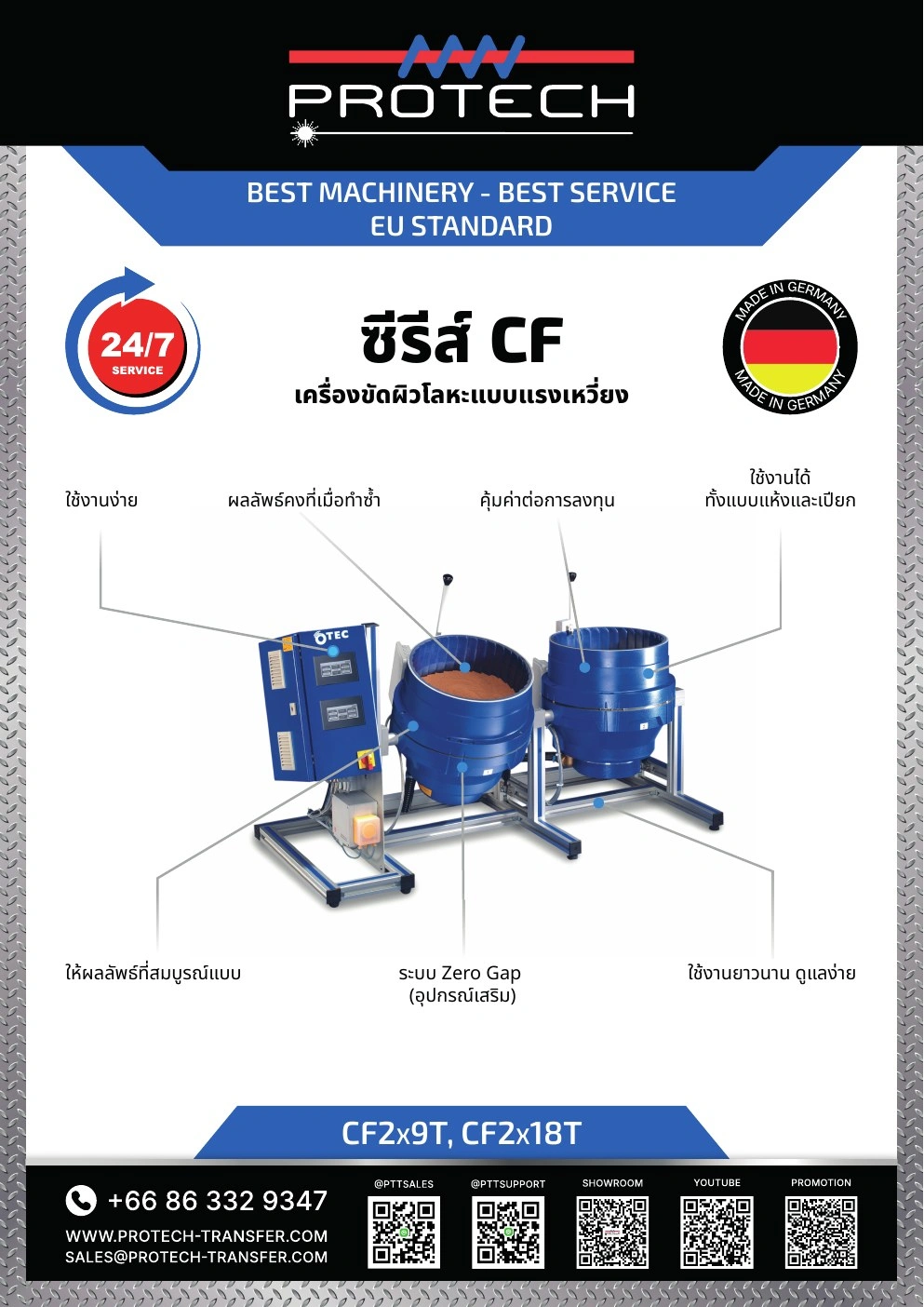 Protech Transfer — โบรชัวร์เครื่องจักร — กราฟิกแคมเปญ มุมมองที่ 6